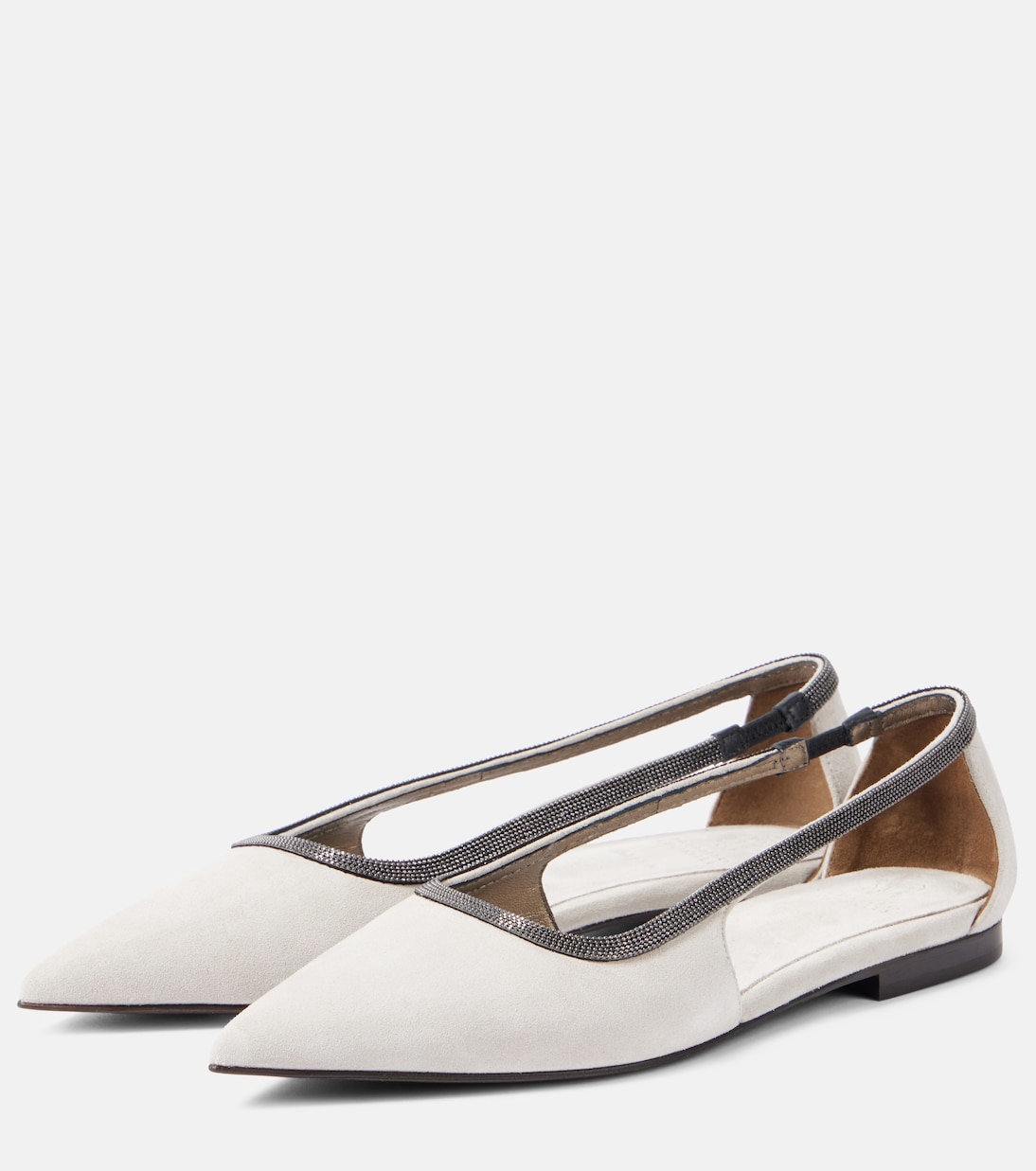 Ballerines Monili en daim | Brunello Cucinelli