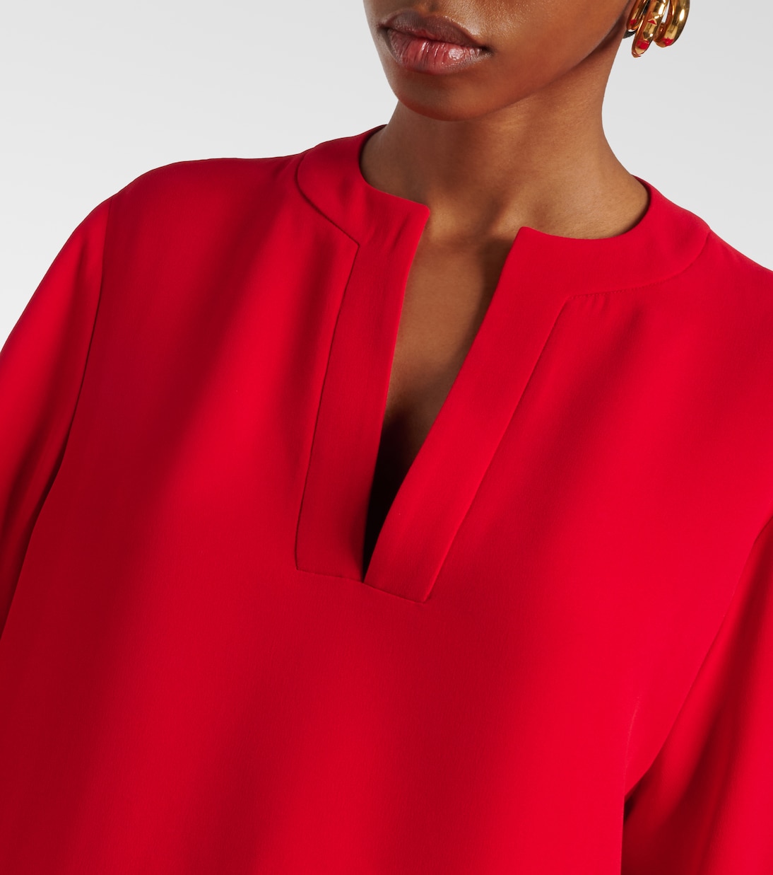 VGold Cady Couture silk top | Valentino