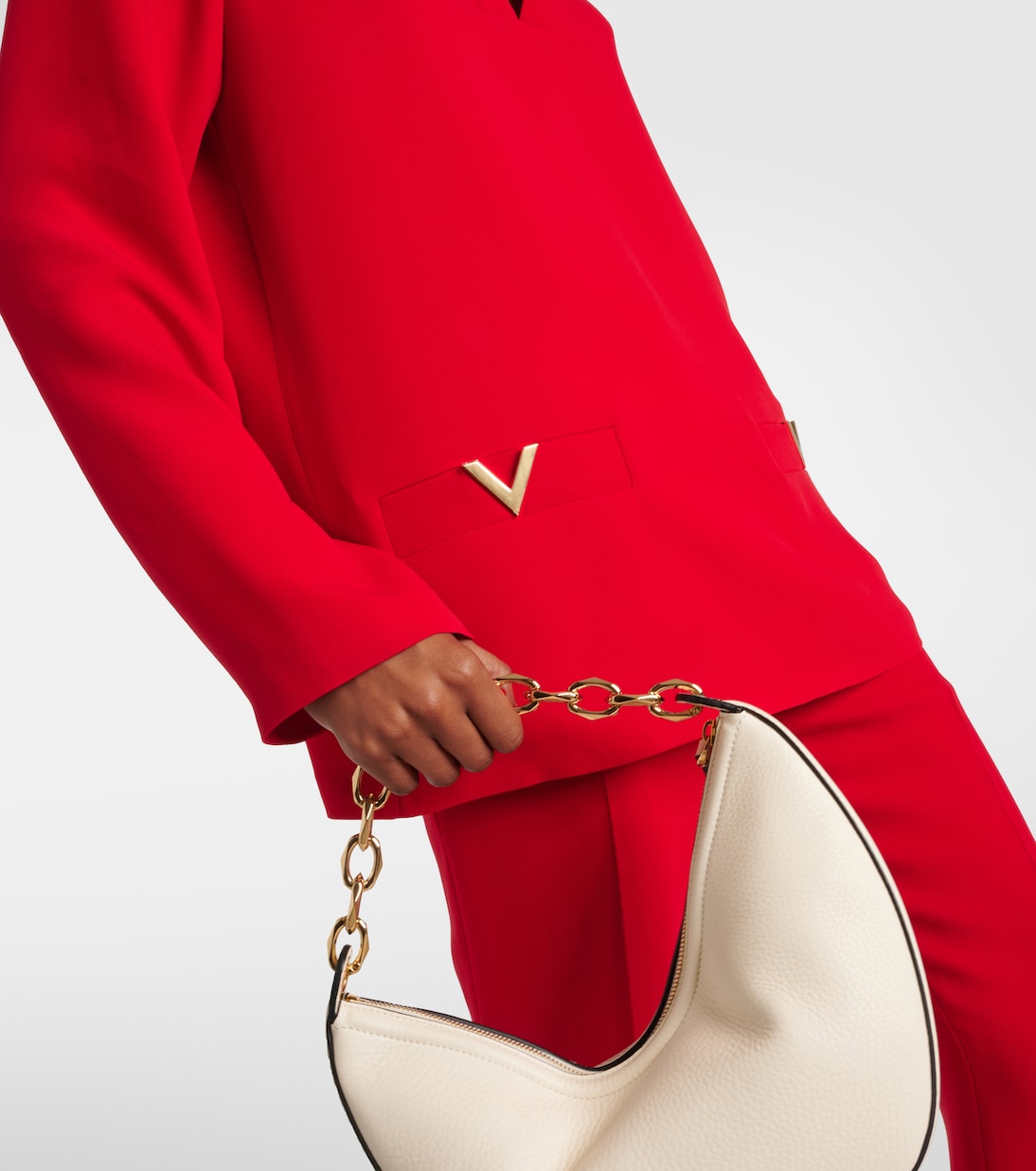 VGold Cady Couture silk top | Valentino