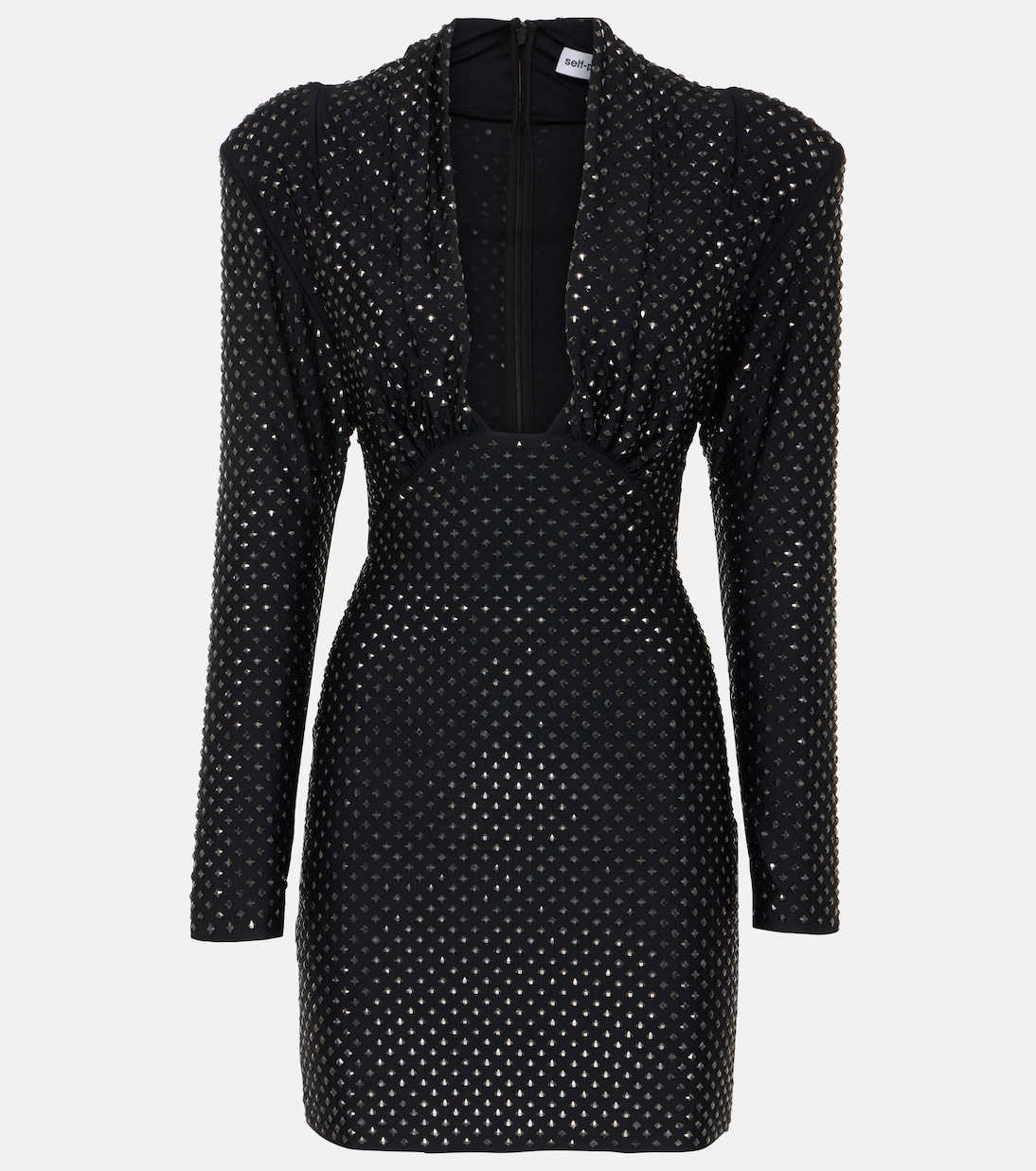 Embellished jersey minidress | Self-Portrait