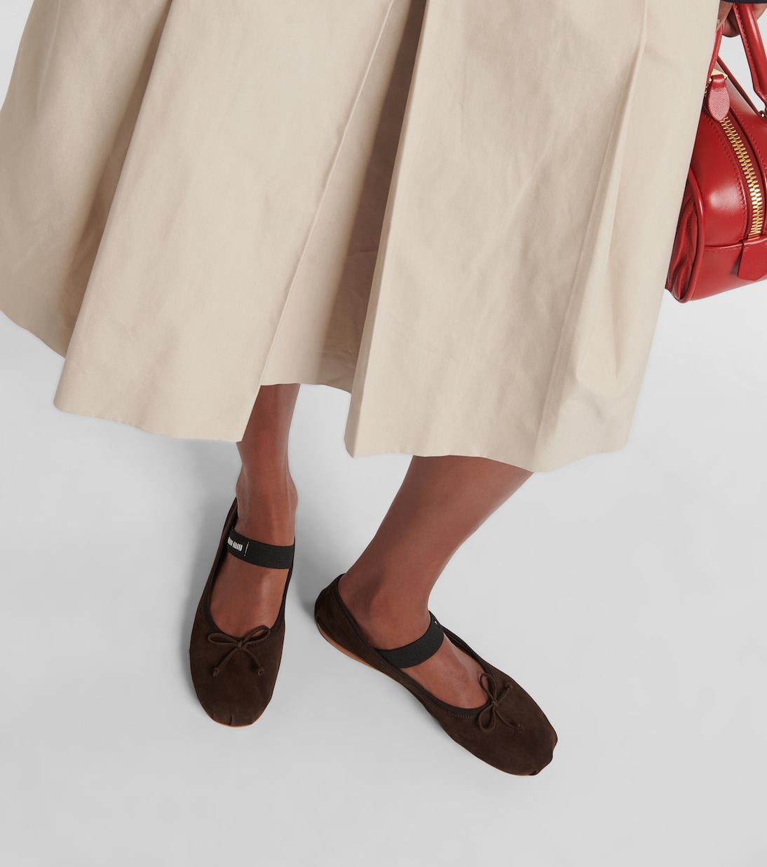 Suede ballet flats | Miu Miu