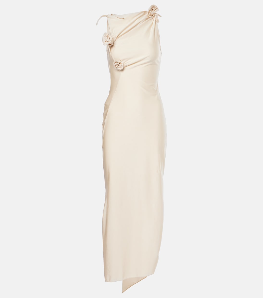 Floral-appliqué asymmetric gown | Coperni