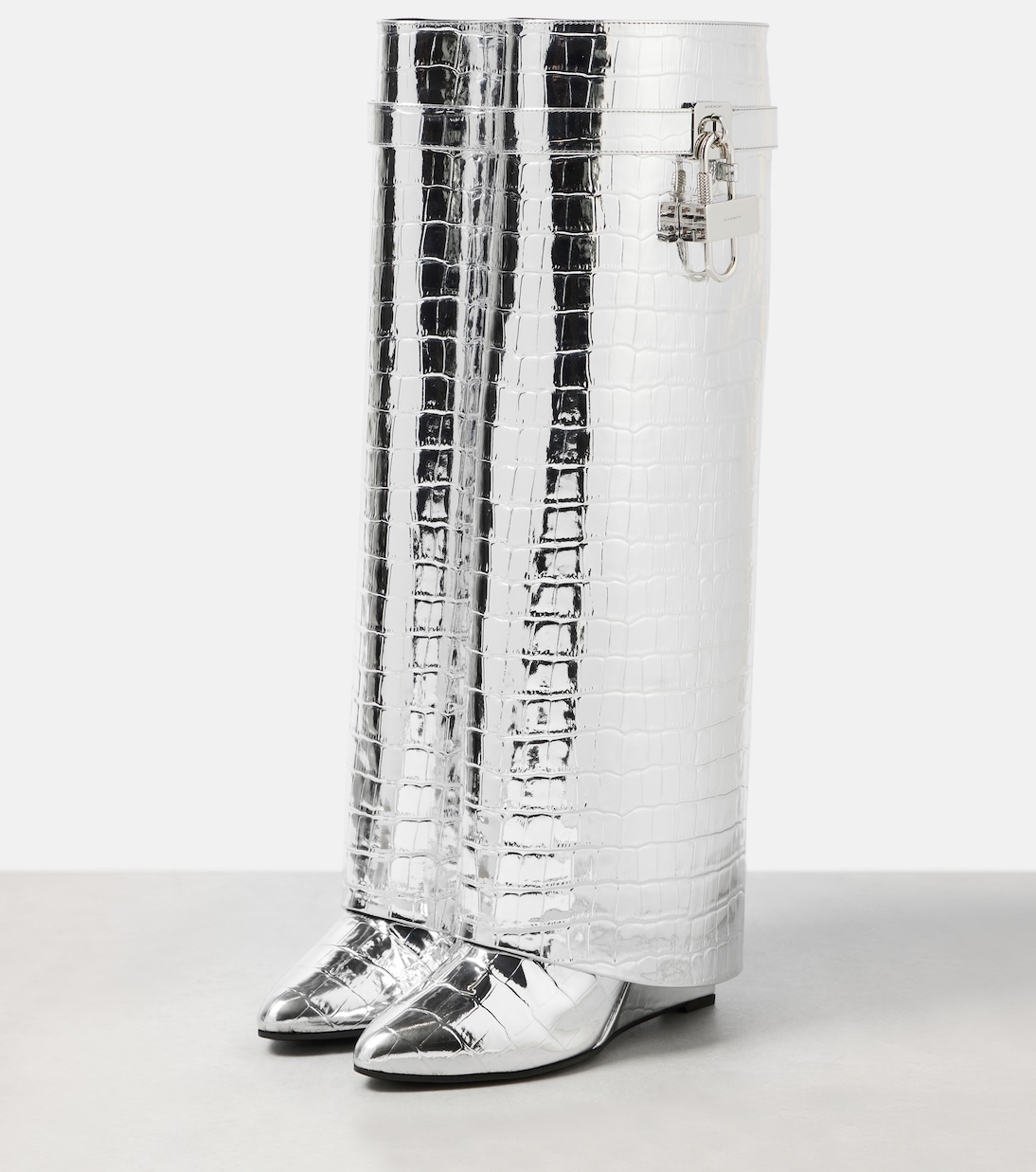 Stiefel Shark Lock aus Metallic-Leder | Givenchy