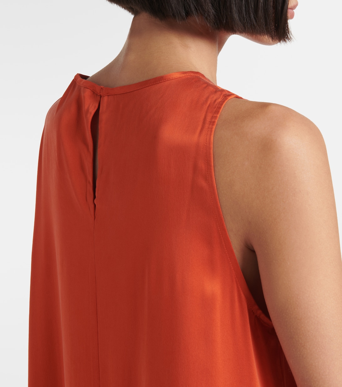 Robe midi Rhea en soie | Asceno