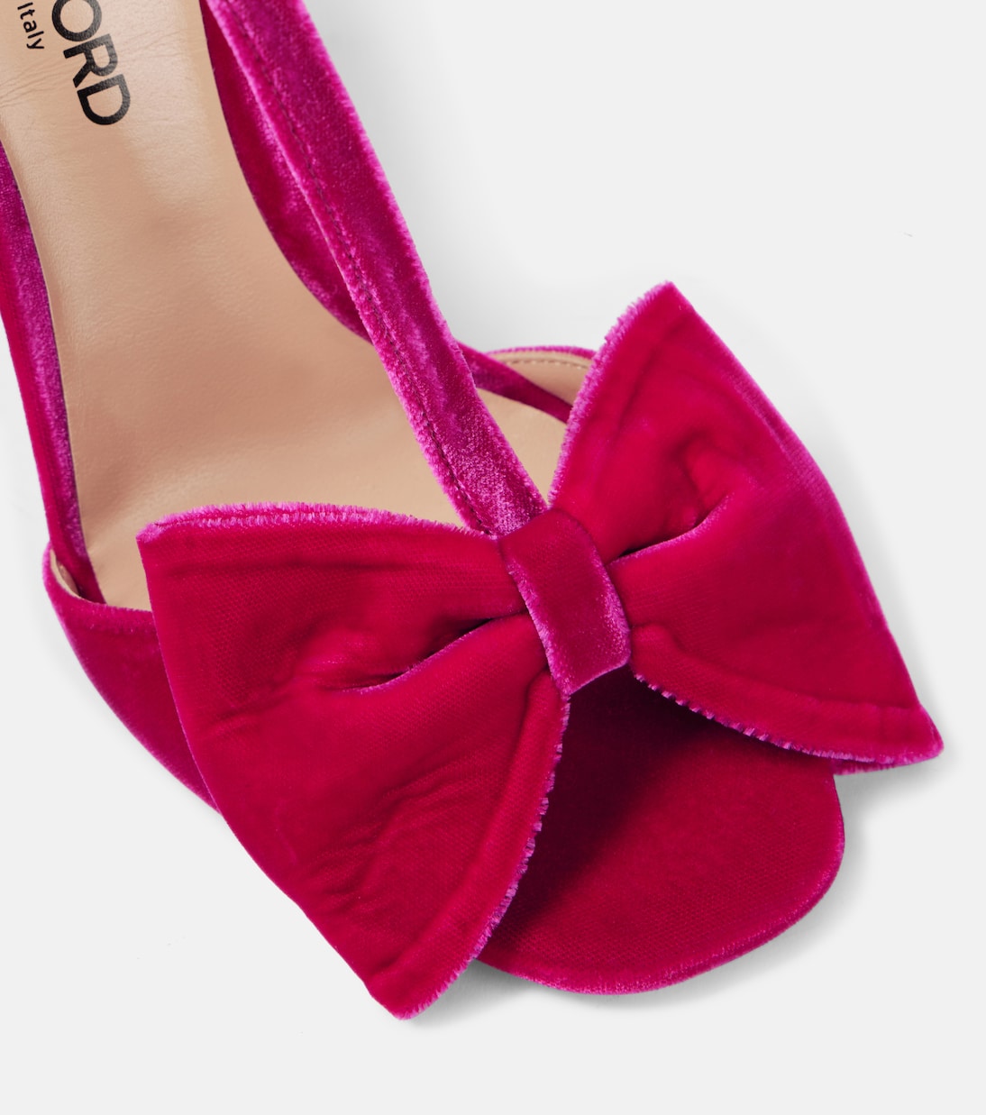 Sandali Brigitte in velluto con fiocco | Tom Ford