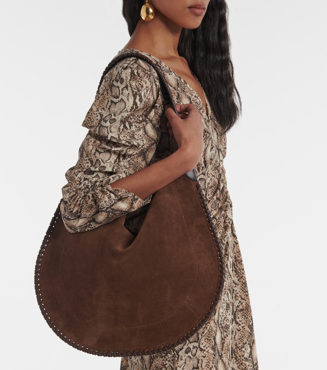 Schultertasche Oskan Large aus Veloursleder | Isabel Marant