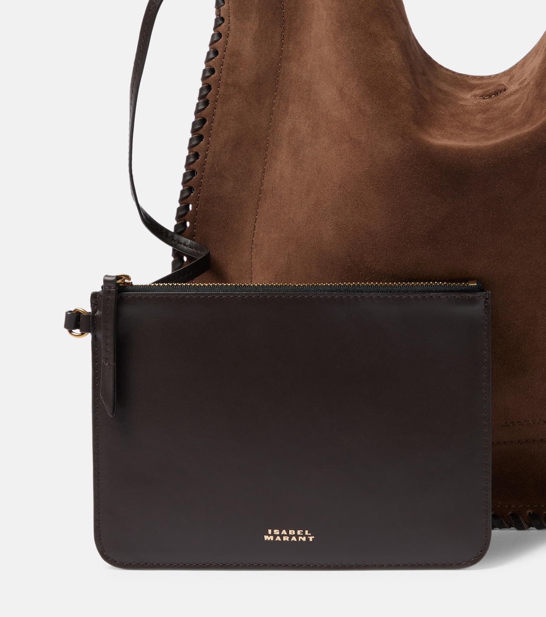Schultertasche Oskan Large aus Veloursleder | Isabel Marant