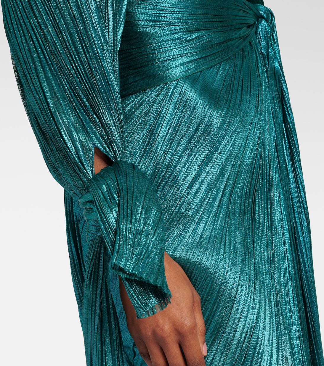 Robe longue Palmer asymétrique en soie | Maria Lucia Hohan