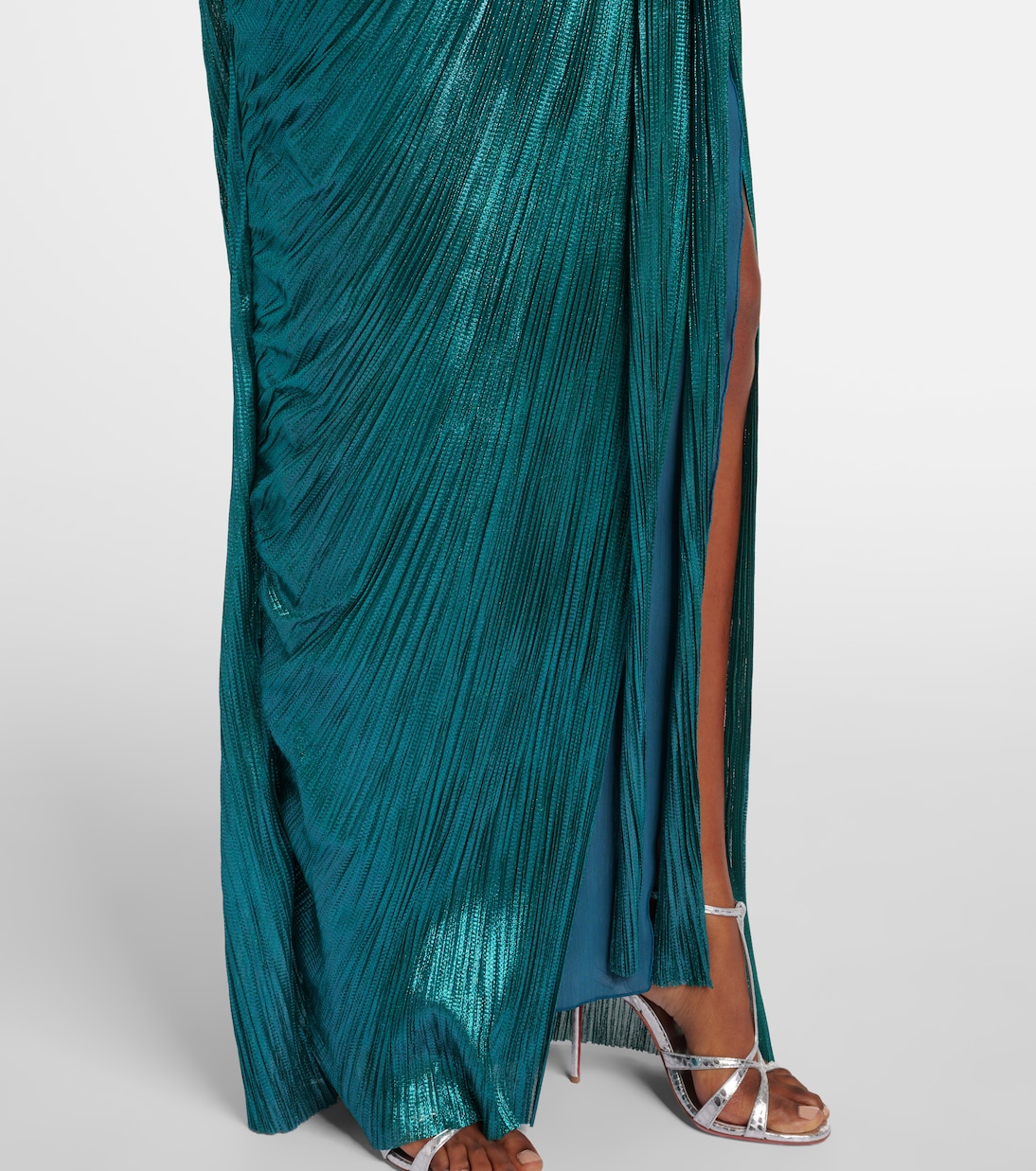 Robe longue Palmer asymétrique en soie | Maria Lucia Hohan