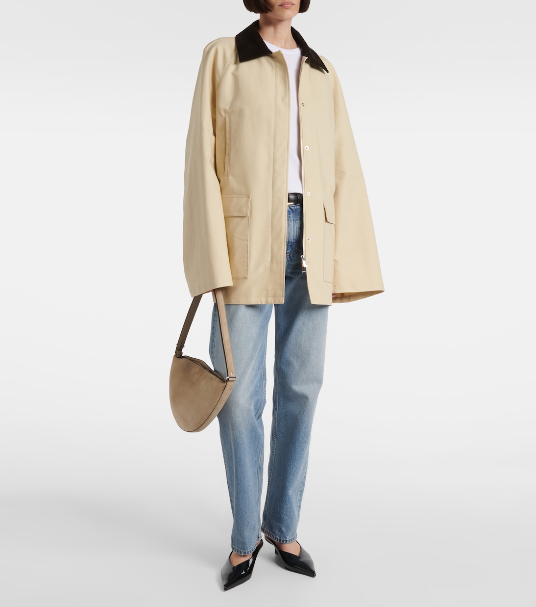Borsa a spalla in suede | Toteme