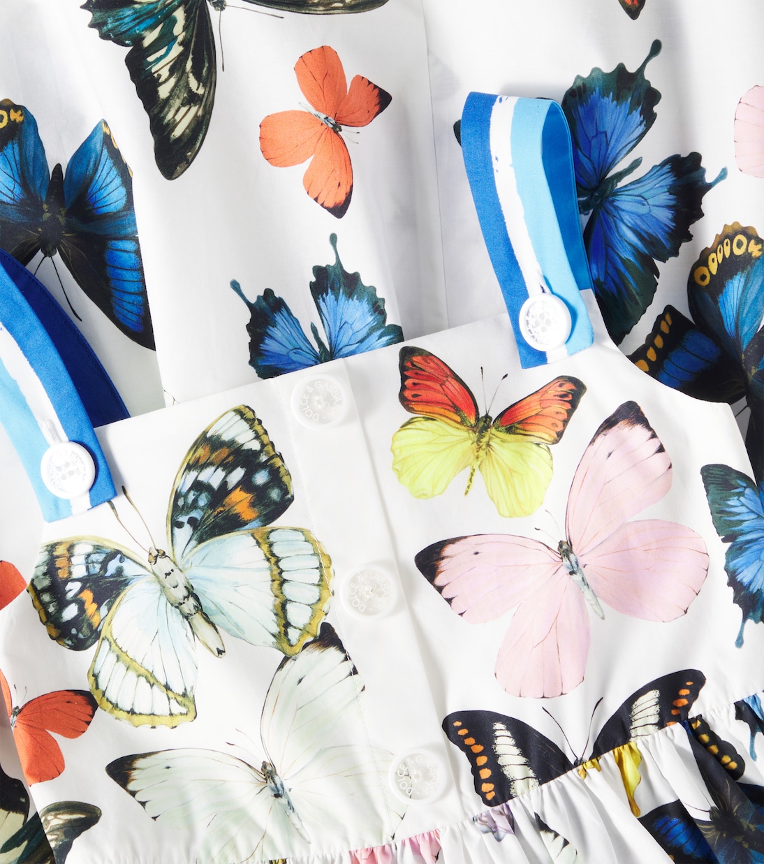 Bedrucktes Kleid aus Baumwollpopeline | Dolce&Gabbana Kids