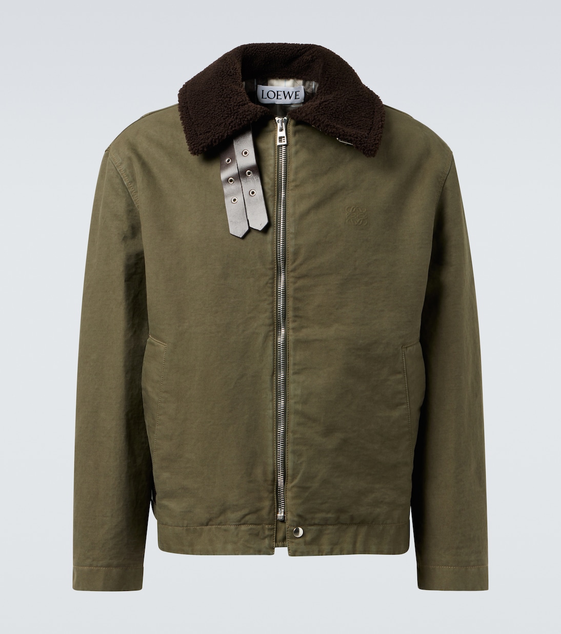 Jacke aus Baumwoll-Twill mit Shearling | Loewe