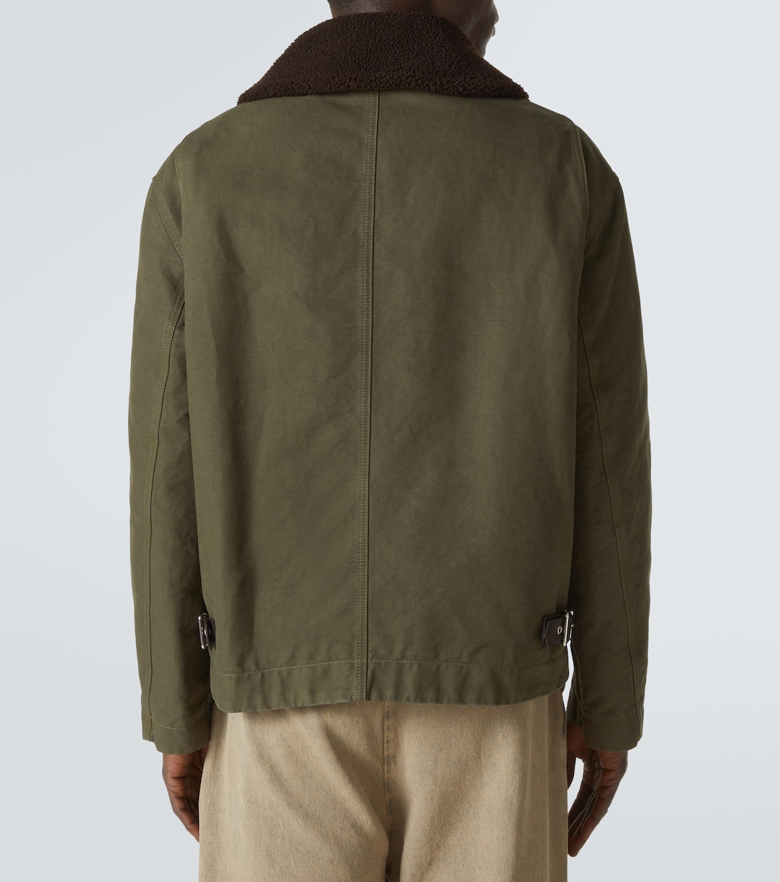 Jacke aus Baumwoll-Twill mit Shearling | Loewe