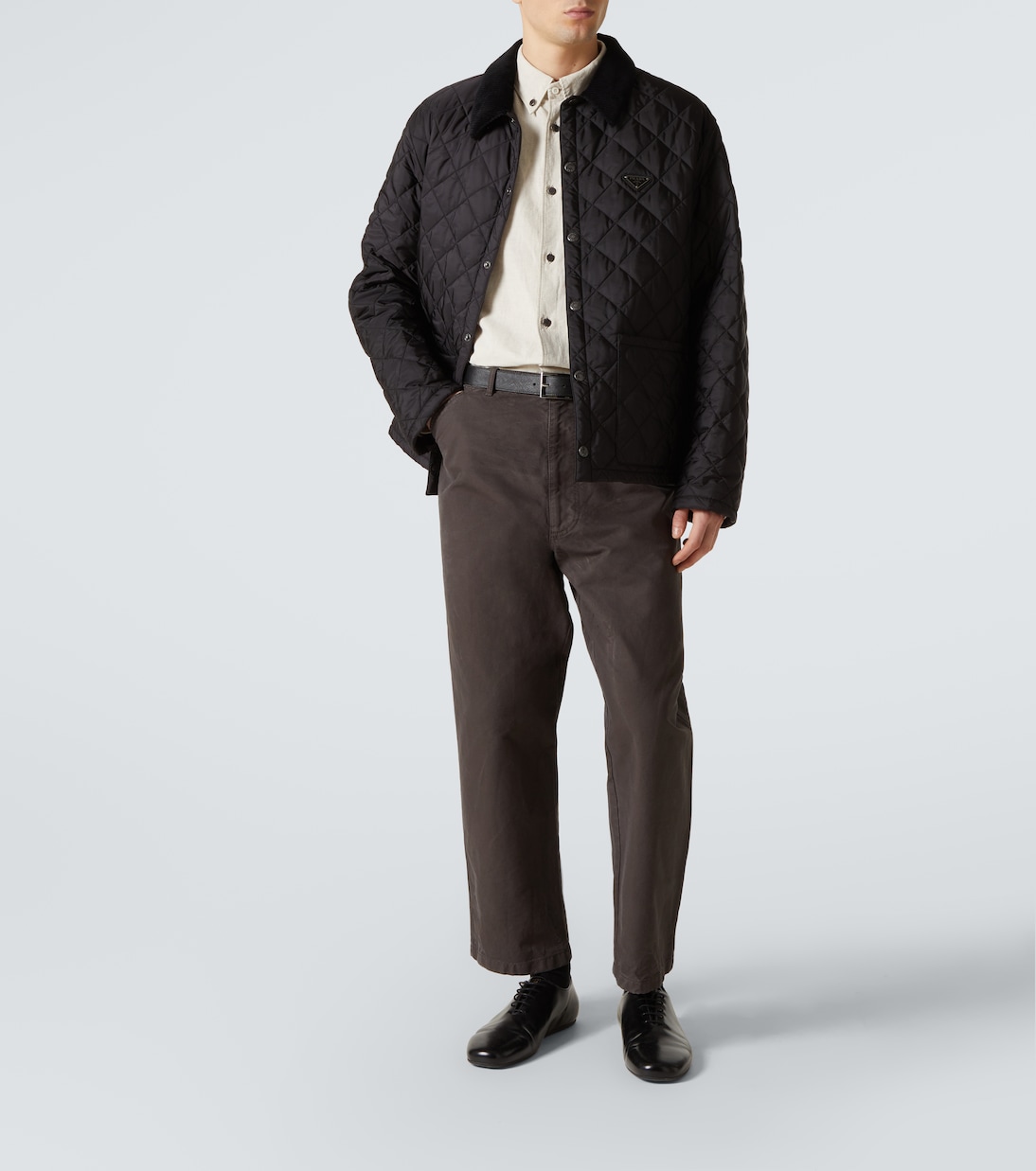 Camicia in chambray di cotone e lino | Prada