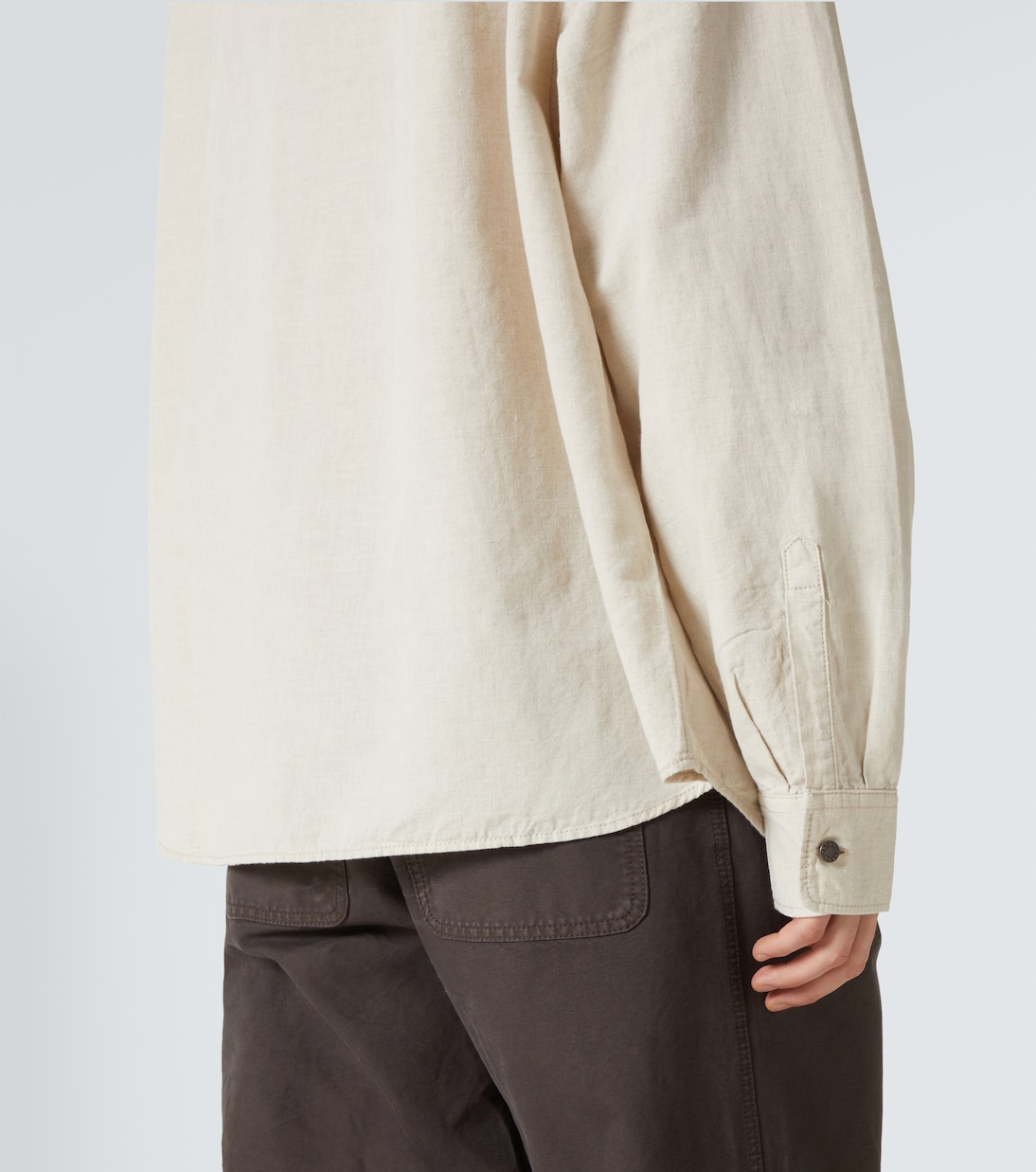 Camicia in chambray di cotone e lino | Prada