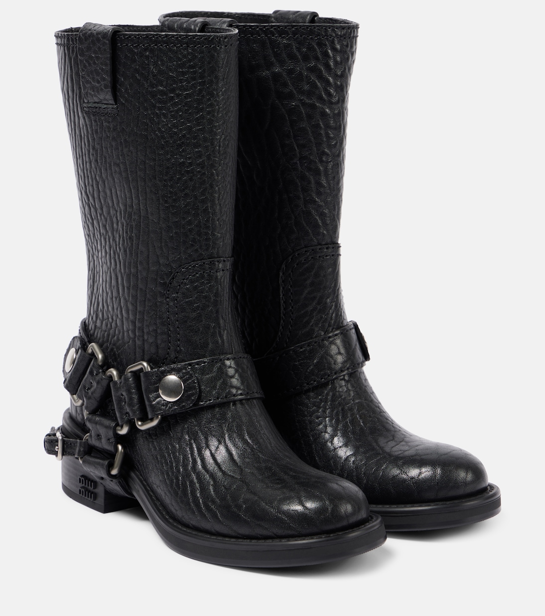 Stivali biker in pelle | Miu Miu