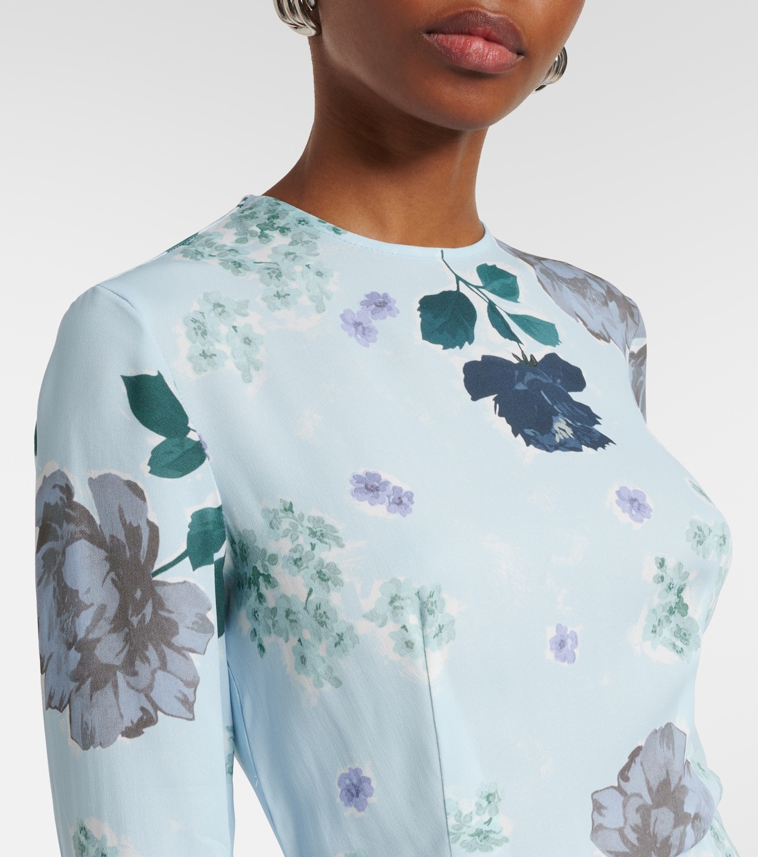 Abito midi con stampa floreale | Erdem