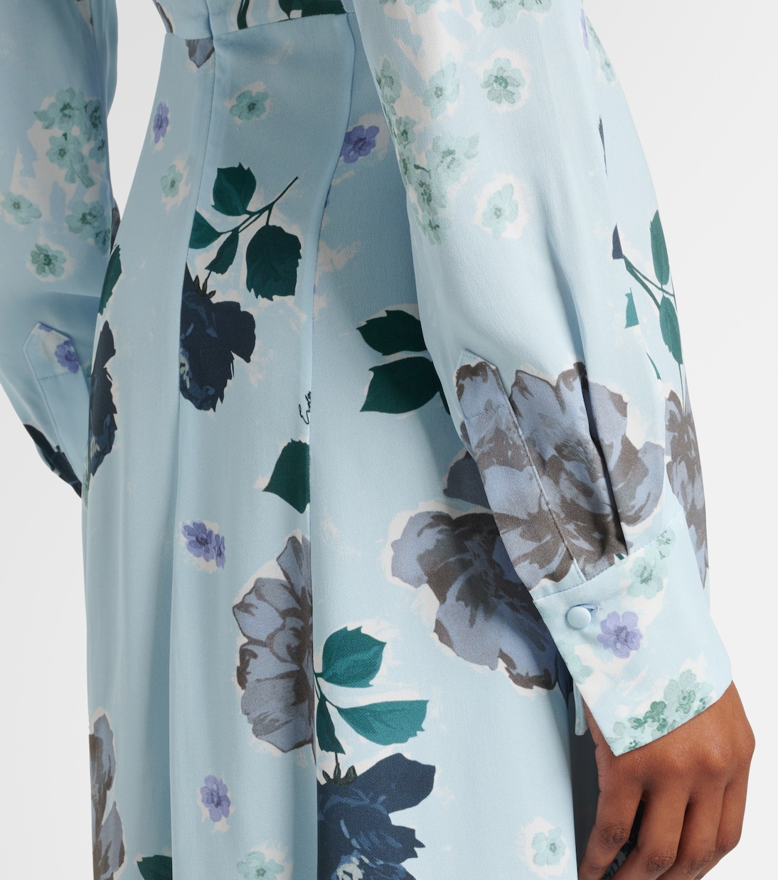 Abito midi con stampa floreale | Erdem