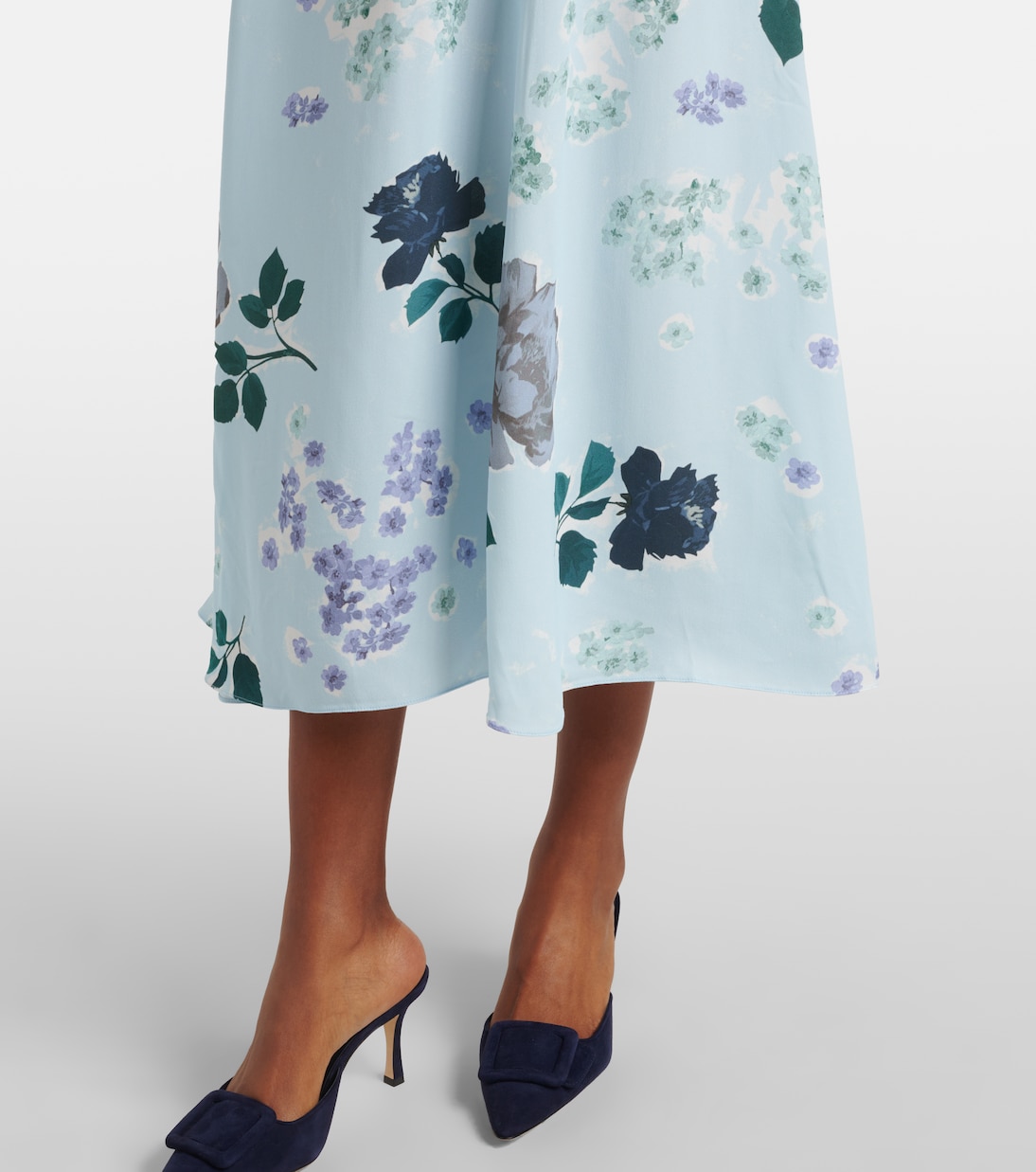 Abito midi con stampa floreale | Erdem