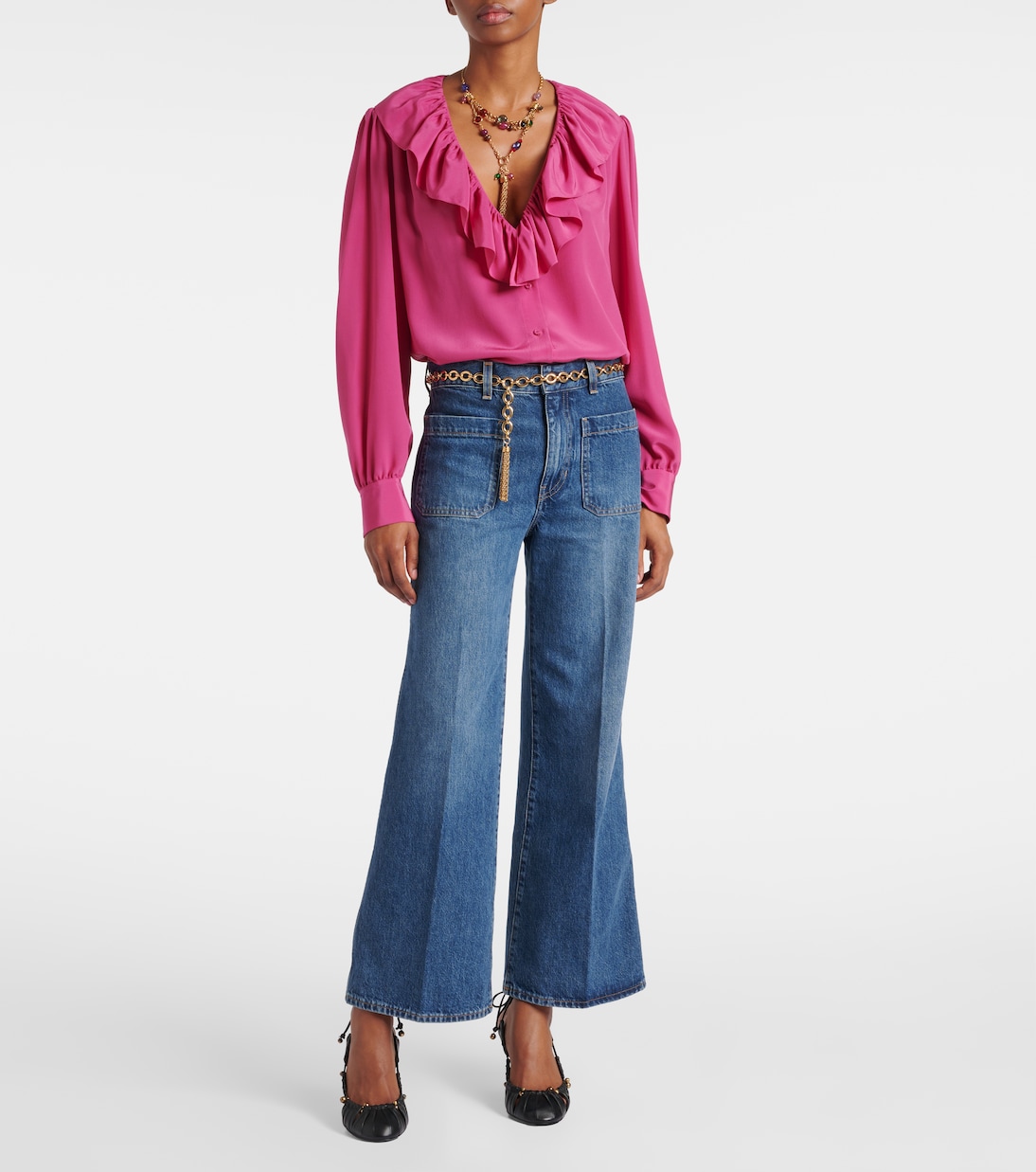 Blusa in seta con volant | Chloé