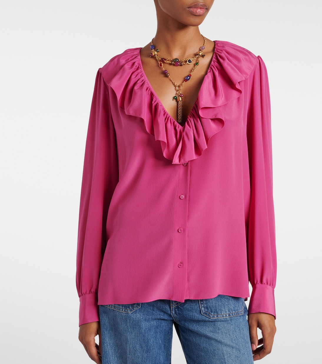Blusa in seta con volant | Chloé