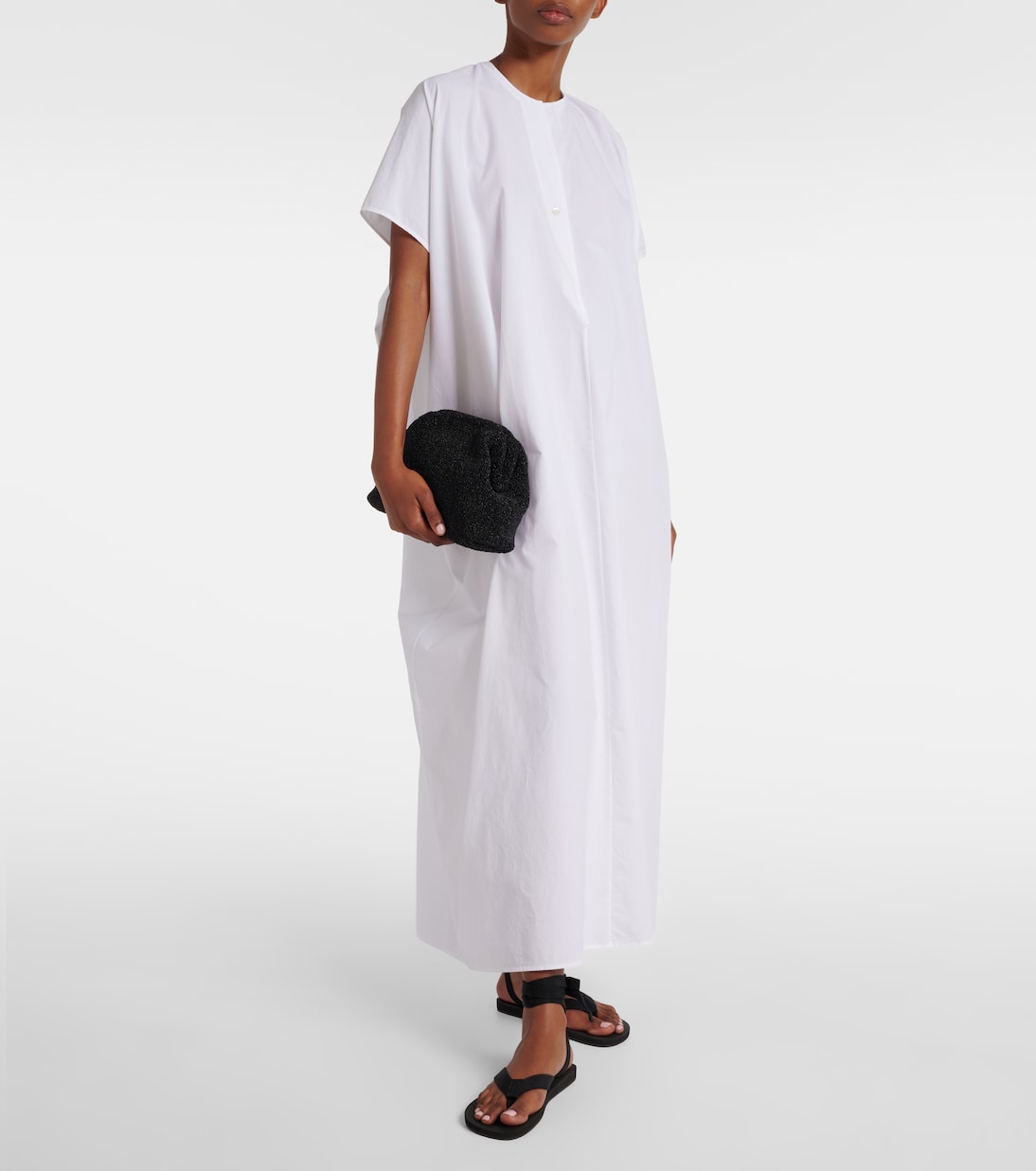 Mira raffia-effect clutch | The Row