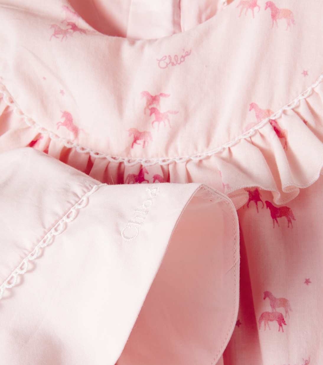 Baby - Set di cappello e tuta corta in cotone | Chloé Kids
