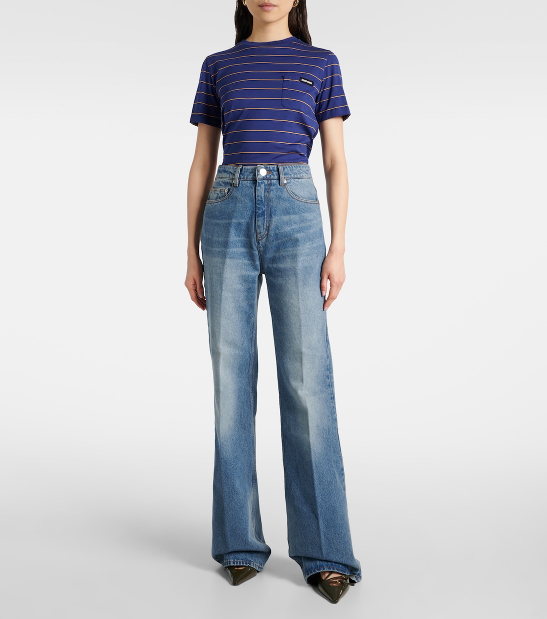 Jeans flared a vita alta | Ami Paris
