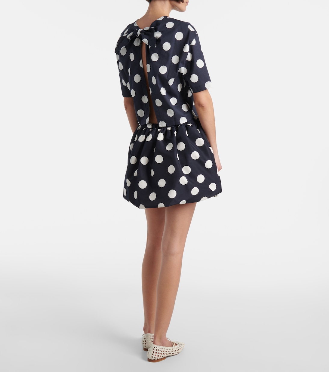 T-shirt cropped in cotone a pois | Patou