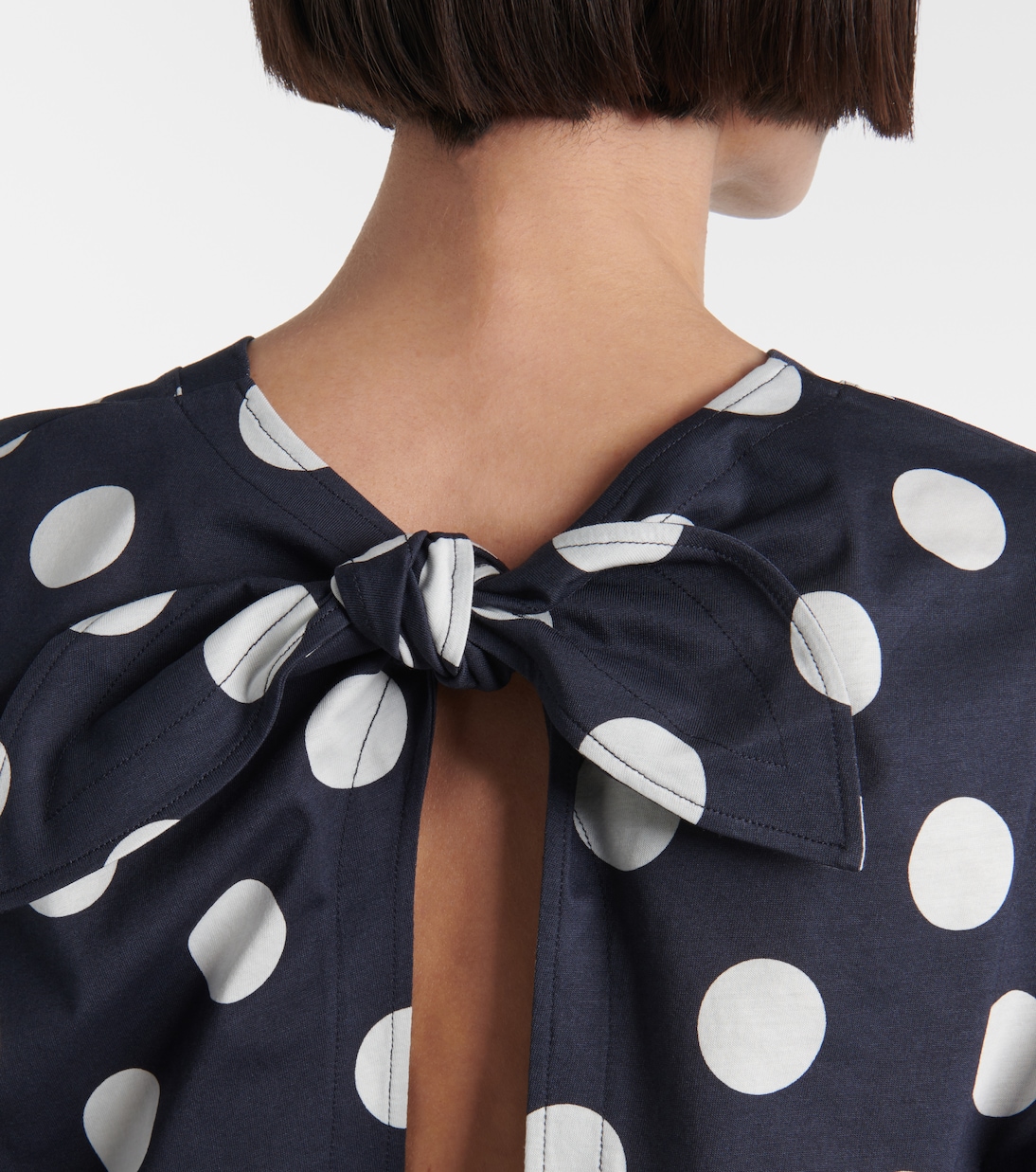 T-shirt cropped in cotone a pois | Patou