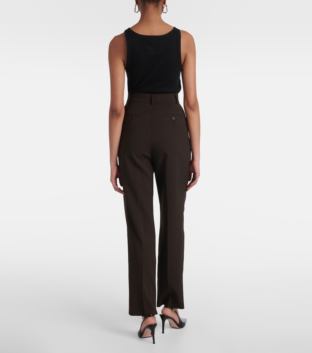 Pantaloni regular Bea a vita alta | The Frankie Shop
