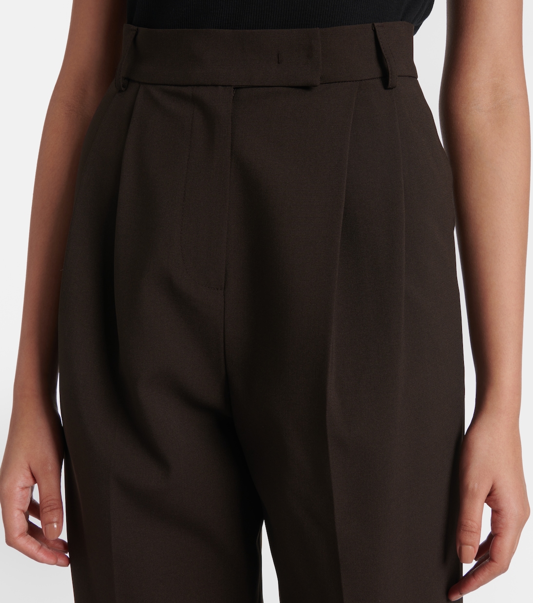 Pantaloni regular Bea a vita alta | The Frankie Shop