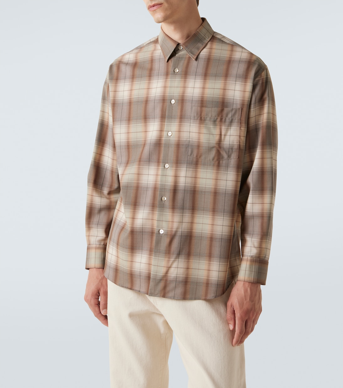 Checked wool shirt | Auralee