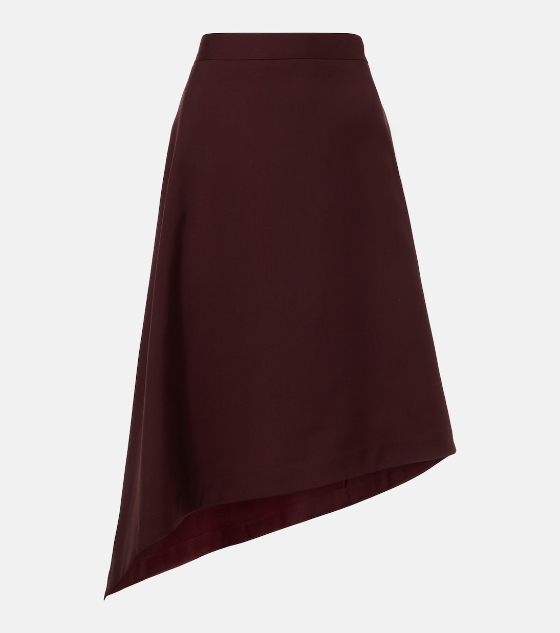 Gonna midi asimmetrica in lana | Bottega Veneta
