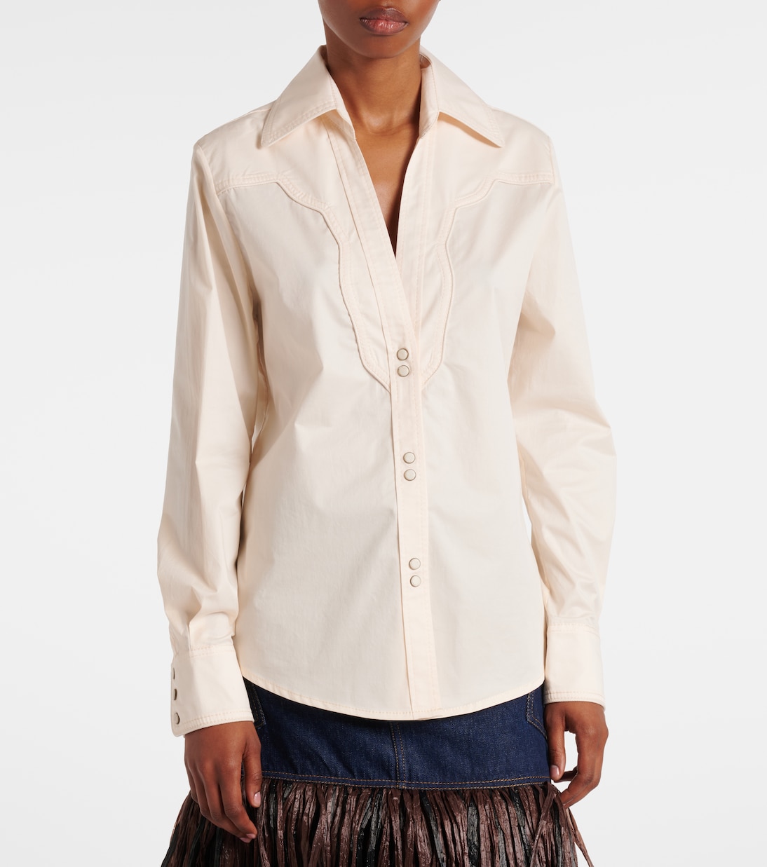 Cotton-blend poplin shirt | Johanna Ortiz