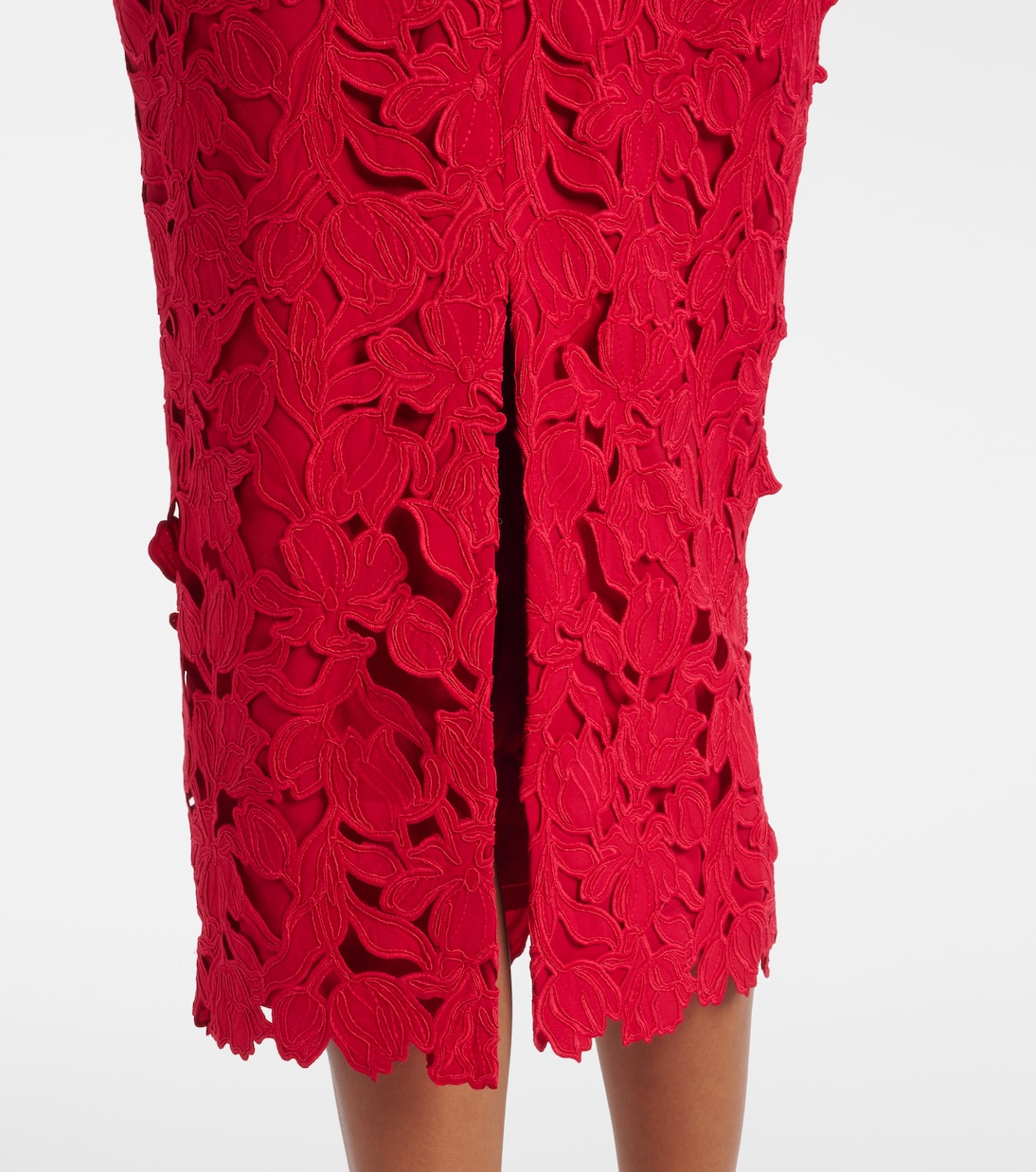 Abito midi in pizzo con decorazioni | Rebecca Vallance