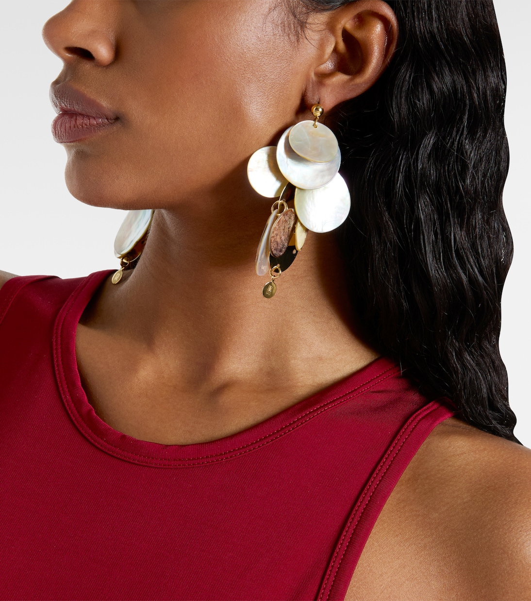 Mother-of-pearl earrings | Rabanne