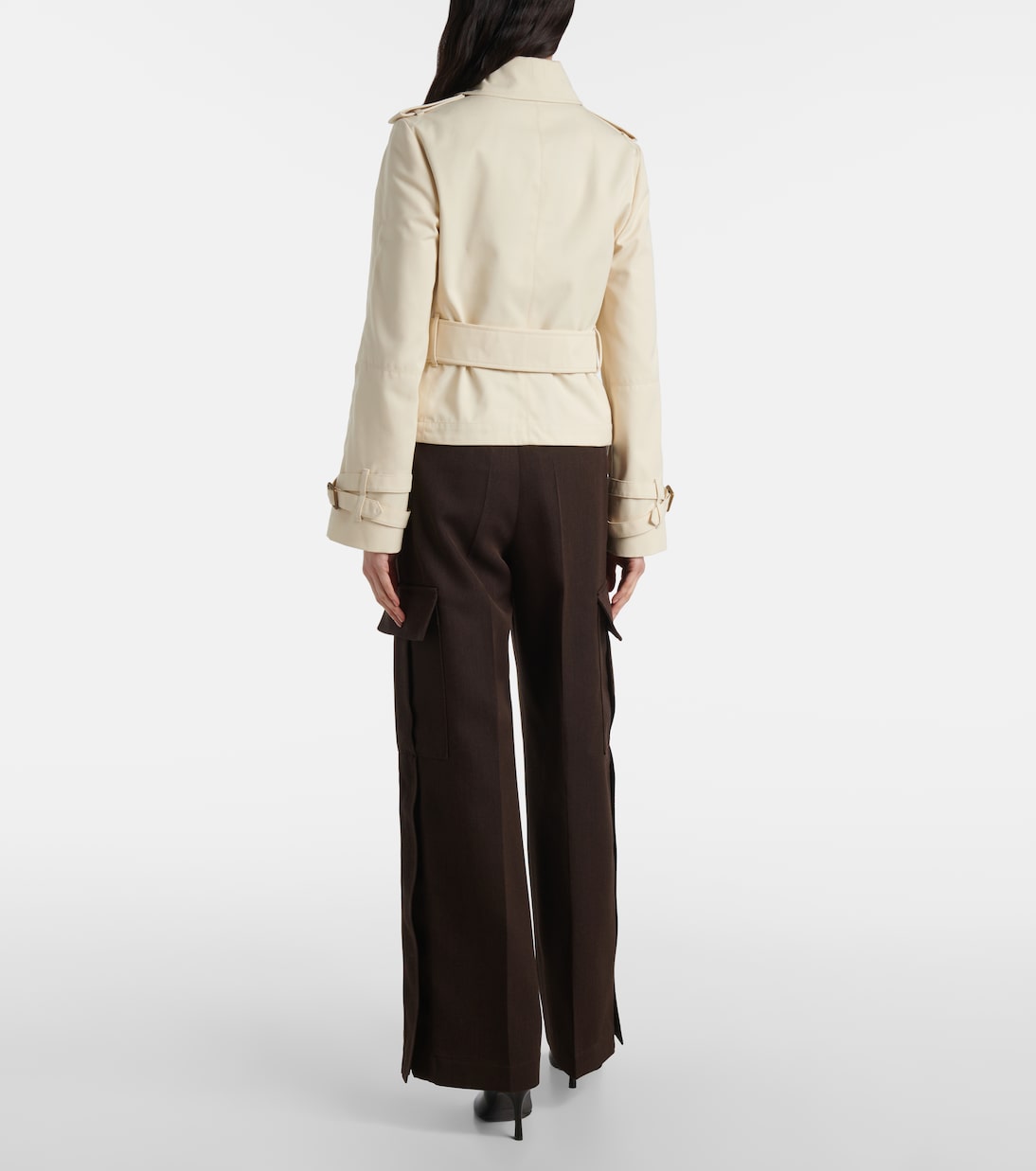 Trench cropped in gabardine | Burberry