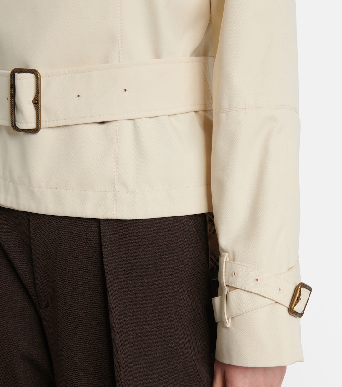 Trench cropped in gabardine | Burberry