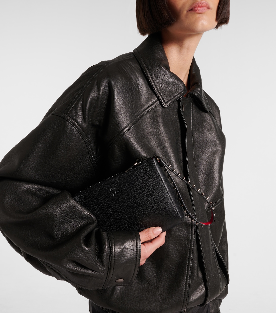 Verzierte Clutch Cabata Mini aus Leder | Christian Louboutin