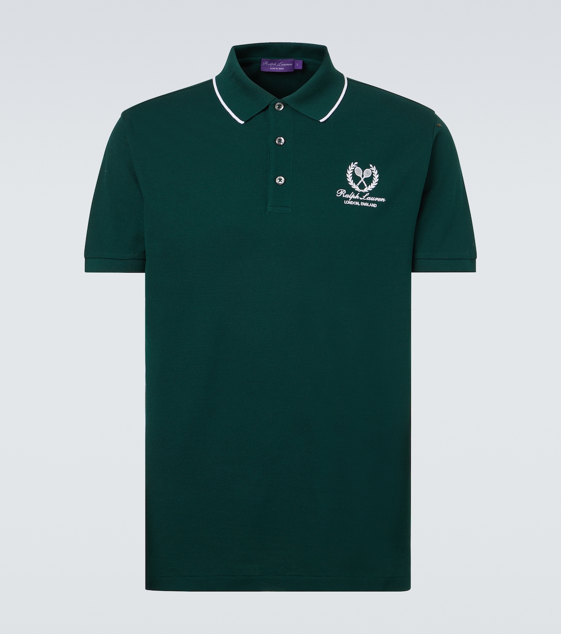 Polo de piqué de algodón con logo | Ralph Lauren Purple Label