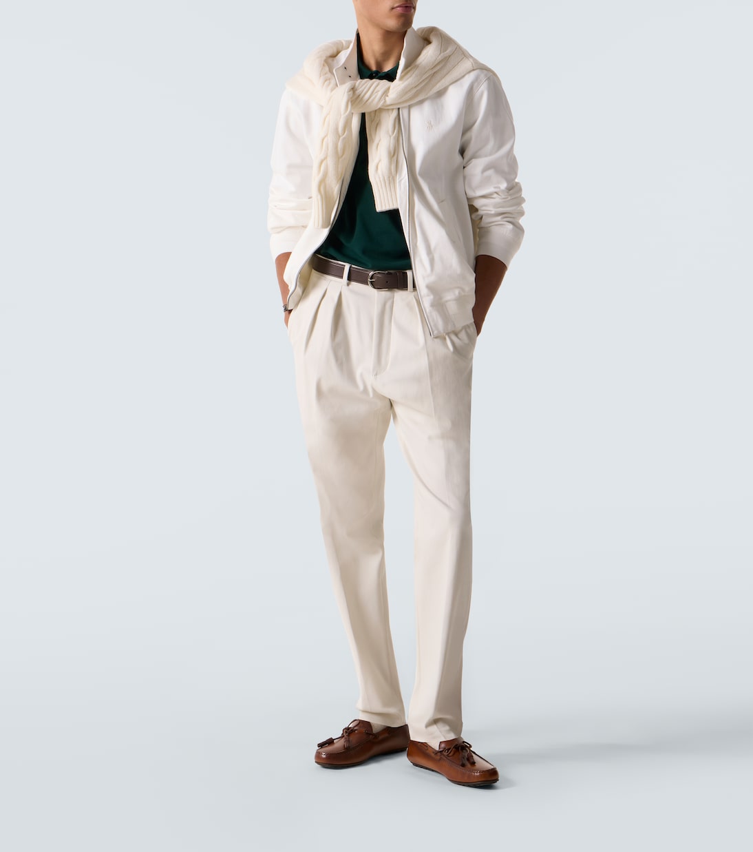 Polo de piqué de algodón con logo | Ralph Lauren Purple Label