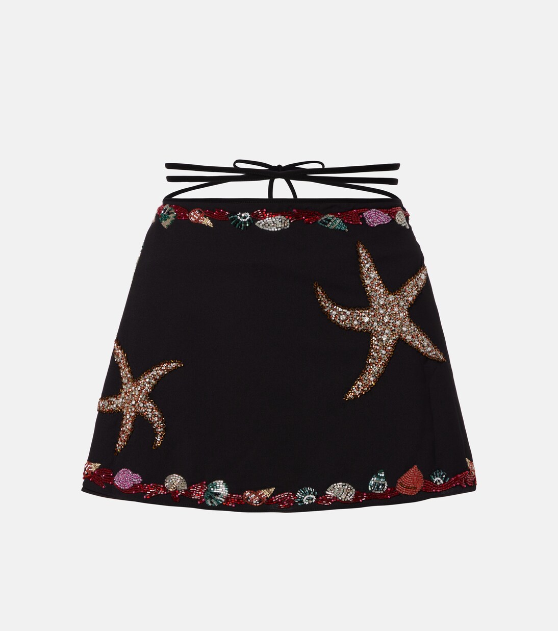 Calypso embellished wrap skirt | Clio Peppiatt