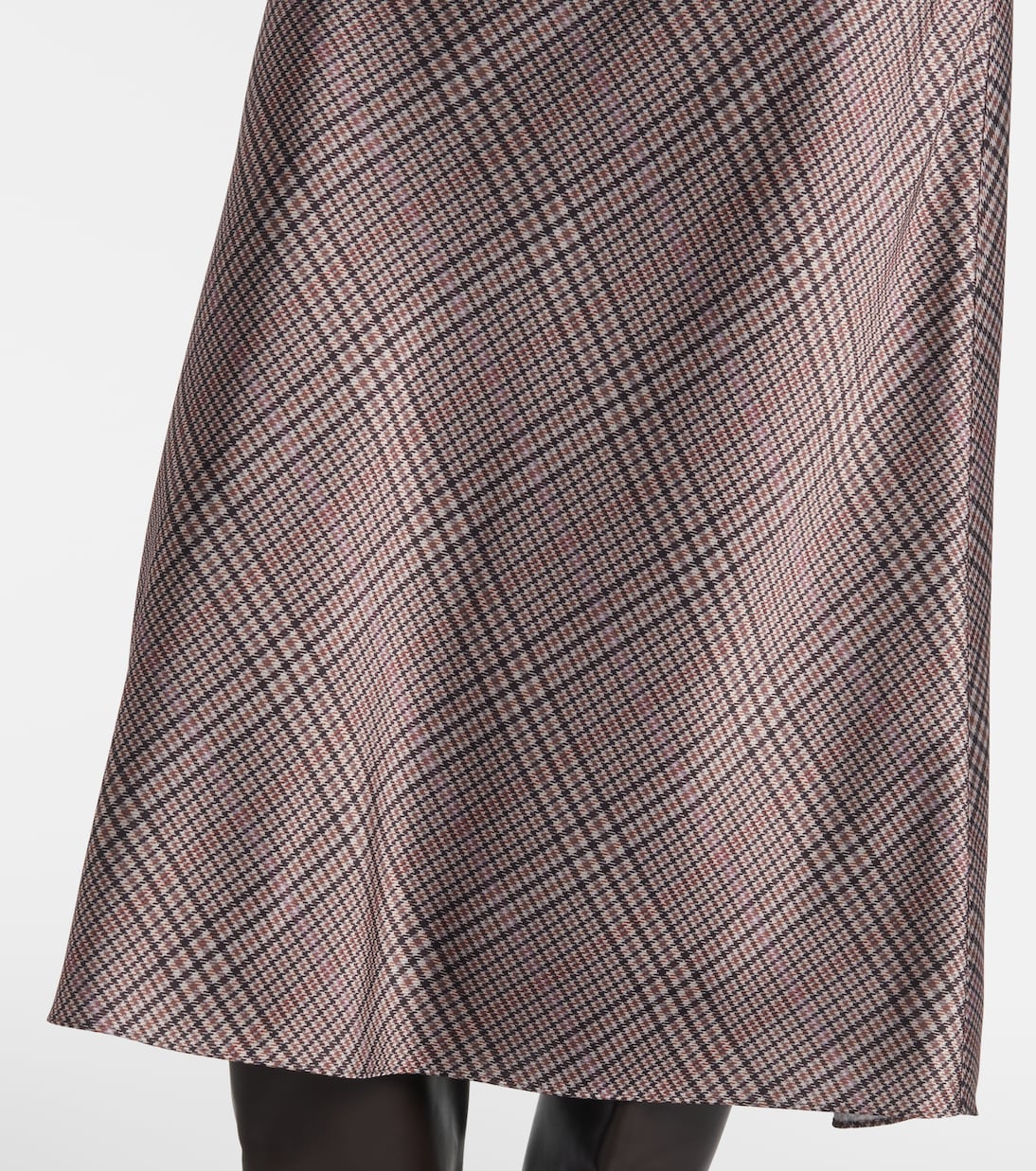 Jupe en satin à carreaux | Vince