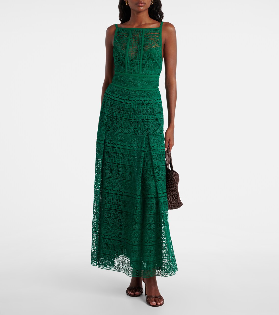 Vestido midi de macramé | Elie Saab
