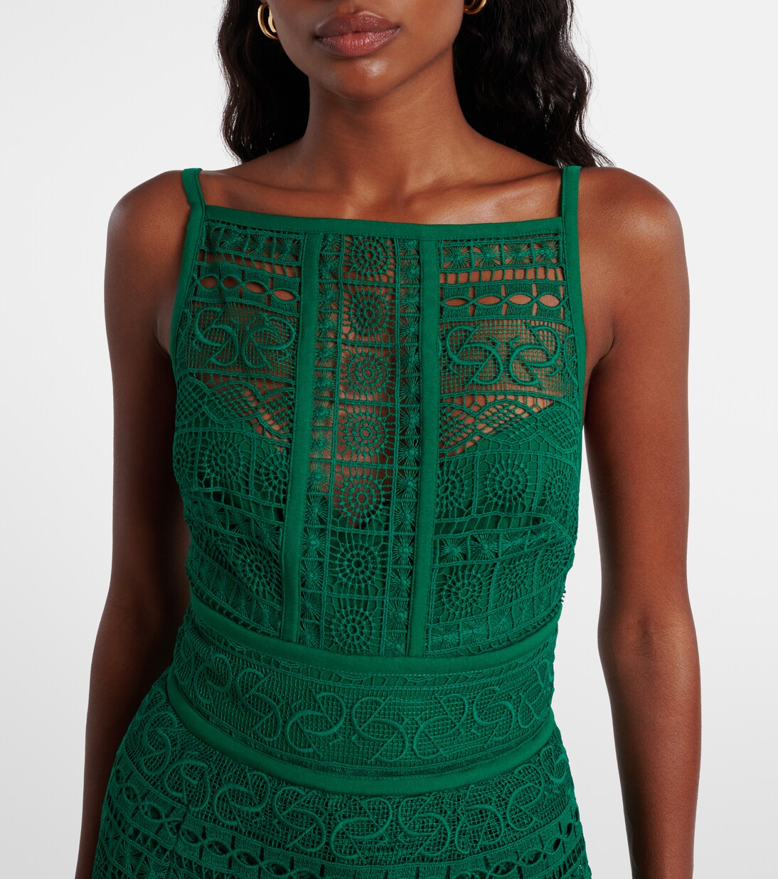 Vestido midi de macramé | Elie Saab