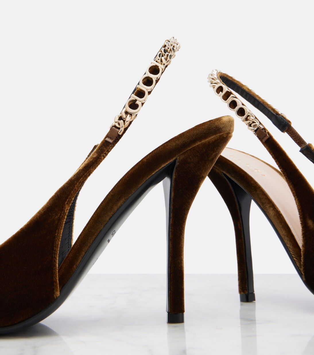 Signoria velvet slingback pumps | Gucci