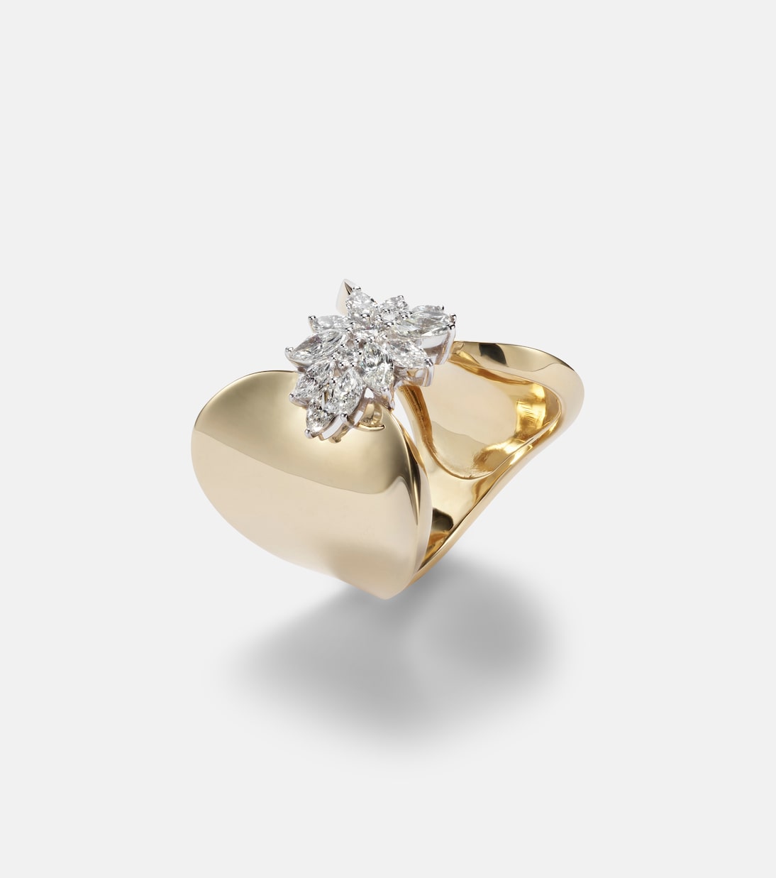 Golden Strada 18kt gold ring with diamonds | Yeprem