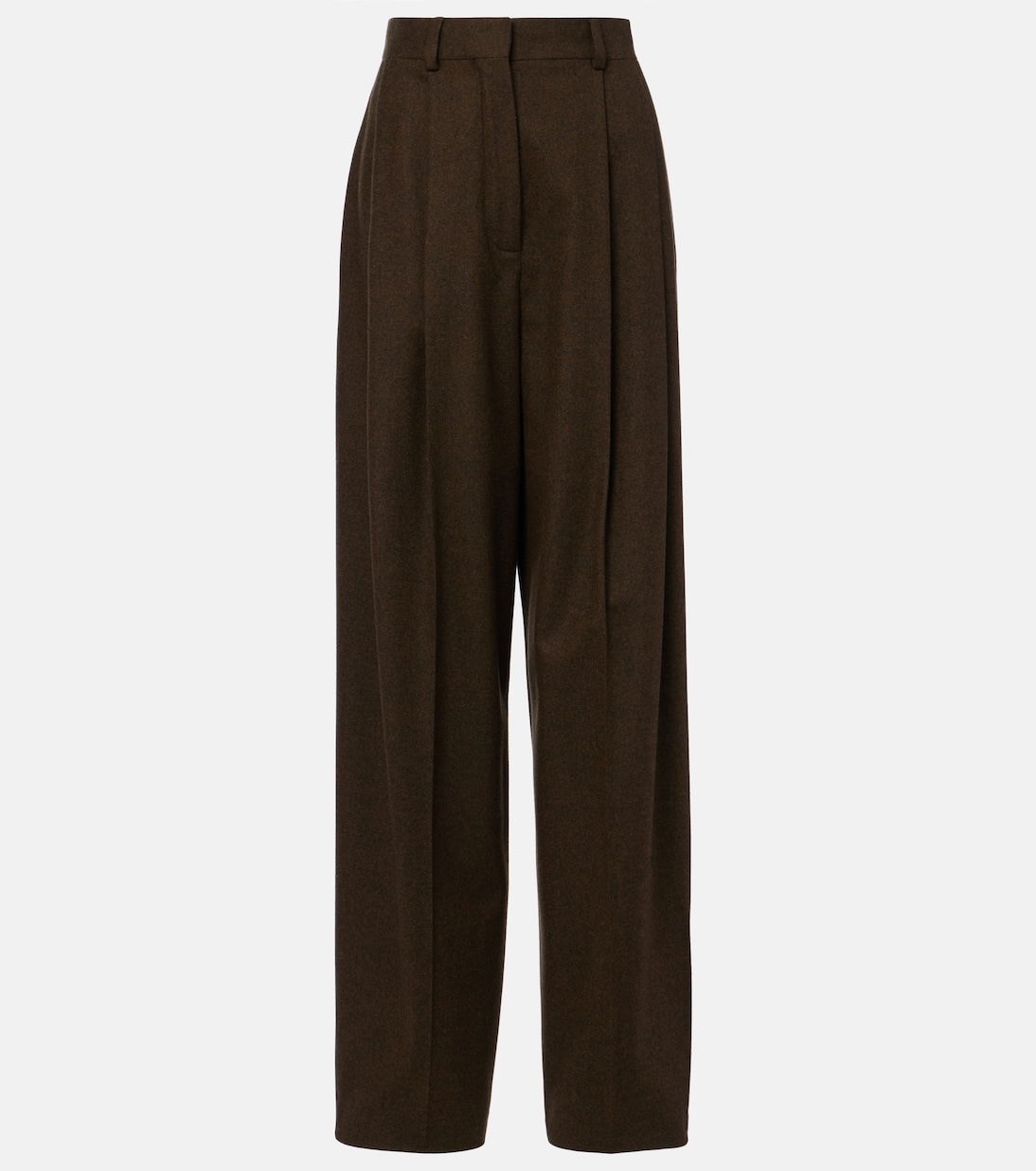 High-rise wool and cashmere wide-leg pants | Loro Piana