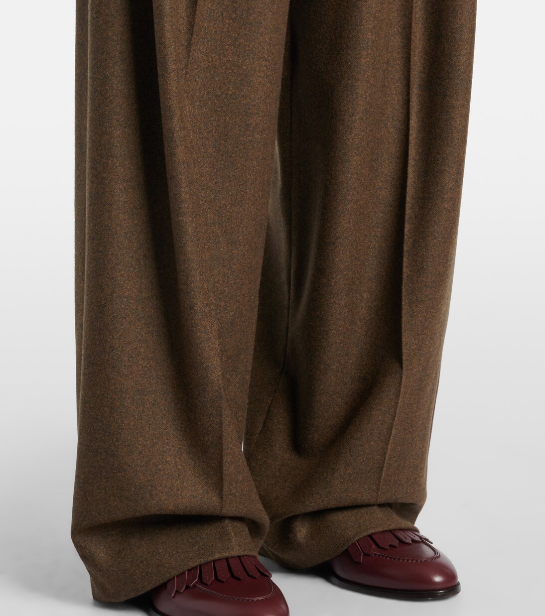 High-rise wool and cashmere wide-leg pants | Loro Piana